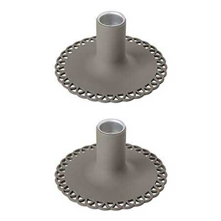 LOT DE 2 BOUGEOIRS EN SILICONE GRIS "MAID" VIGAR 8616