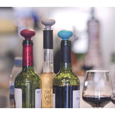 BOUCHON DE BOUTEILLE DE VIN EN SILICONE GRENAT "MAID" VIGAR 8621