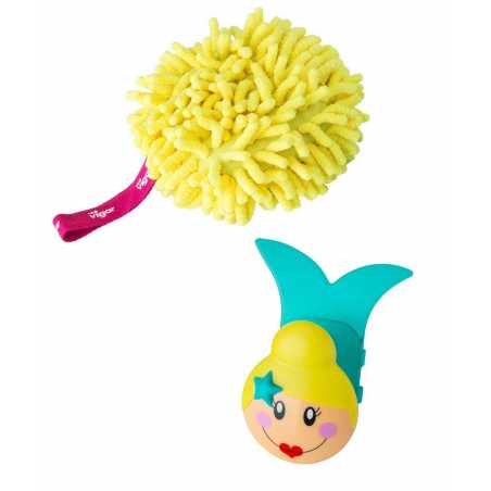 MICROFIBRE EPONGE DE BAIN + SUPPORT AVEC VENTOUSE DOLLS 7376