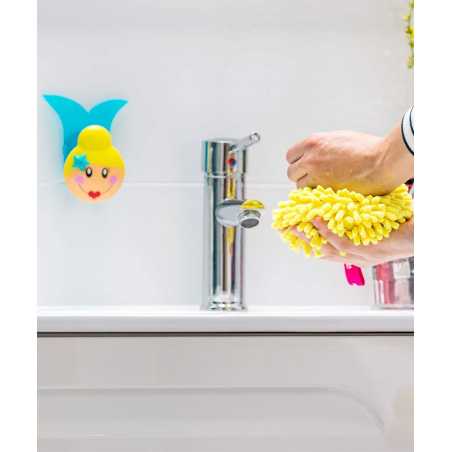 MICROFIBRE EPONGE DE BAIN + SUPPORT AVEC VENTOUSE DOLLS 7376