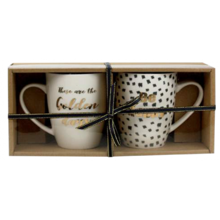 COFFRET 2 MUGS 360ML EN PORCELAINE "JOUR POLAIRE" ARD'TIME JP-2MUG2