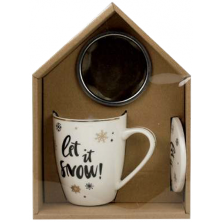 COFFRET MUG + FILTRE A THE + REPOSE THE "JOUR POLAIRE" ARD'TIME JP-SNOW