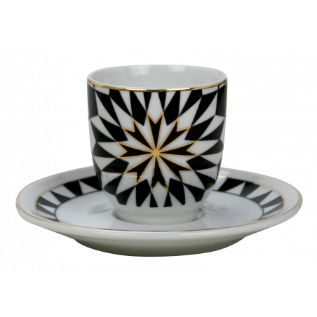 LOT DE 6 TASSES A CAFE 90ML AVEC SOUCOUPES "JULIETTE" ARD'TIME JU-TASCAF