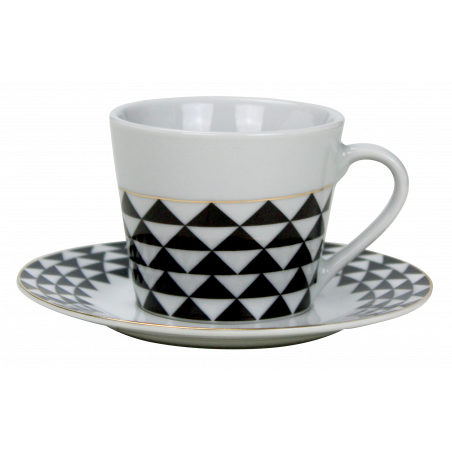 LOT DE 6 TASSES A THE AVEC SOUCOUPES "JULIETTE" ARD'TIME JU-2TAS