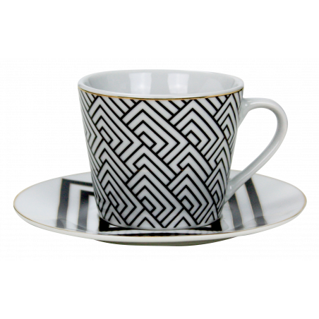 LOT DE 6 TASSES A THE AVEC SOUCOUPES "JULIETTE" ARD'TIME JU-2TAS