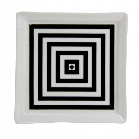 LOT DE 6 ASSIETTES CARREES "JULIETTE" ARD'TIME JU-ASCAR