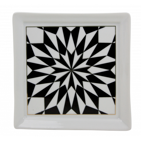 LOT DE 6 ASSIETTES CARREES "JULIETTE" ARD'TIME JU-ASCAR