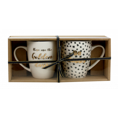 COFFRET 2 MUGS 360ML EN PORCELAINE "JOUR POLAIRE" ARD'TIME JP-2MUG2