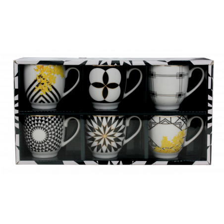 COFFRET DE 6 TASSES A CAFE 100ML "JULIETTE" ARD'TIME JU-6CUP