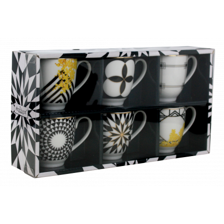 COFFRET DE 6 TASSES A CAFE 100ML "JULIETTE" ARD'TIME JU-6CUP