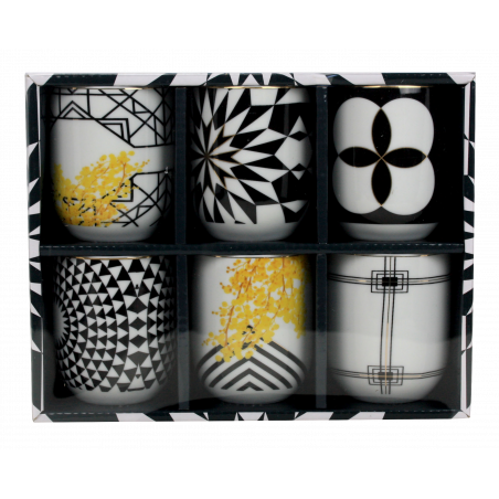 COFFRET DE 6 TASSES A THE 160ML "JULIETTE" ARD'TIME JU-6TAS