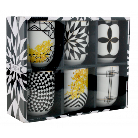 COFFRET DE 6 TASSES A THE 160ML "JULIETTE" ARD'TIME JU-6TAS