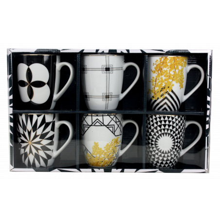 COFFRET DE 6 MUGS 350ML "JULIETTE" ARD'TIME JU-6MUG