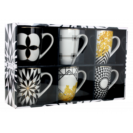 COFFRET DE 6 MUGS 350ML "JULIETTE" ARD'TIME JU-6MUG