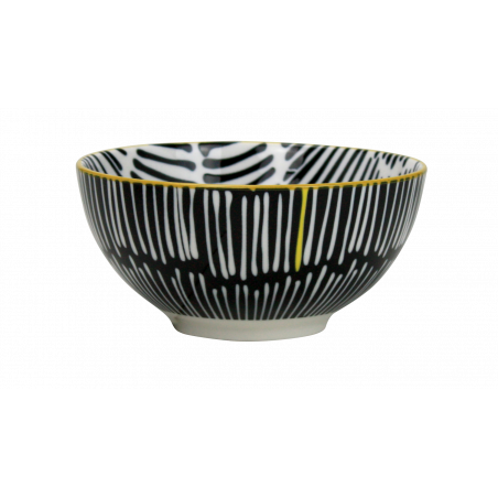 LOT DE 6 BOLS 12,4CM EN PORCELAINE KUROKO ARD'TIME KU-BOL12/6NOIR