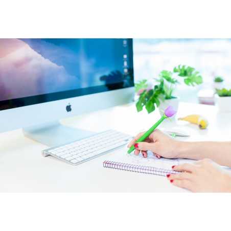 STYLO BILLE FLOWER SHOP TULIPE MAUVE 6380