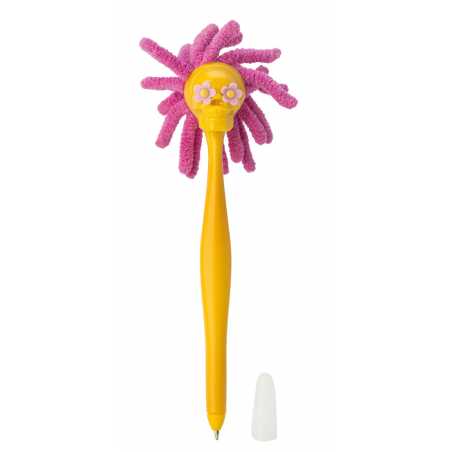 STYLO BILLE DOLLS "JACK SKULLY" JAUNE/ROSE VIGAR 6952/2