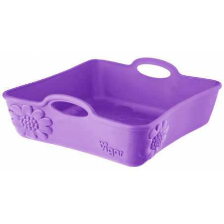 PLATEAU A PAIN 22CM "KOSY" MAUVE VIGAR 3552/3