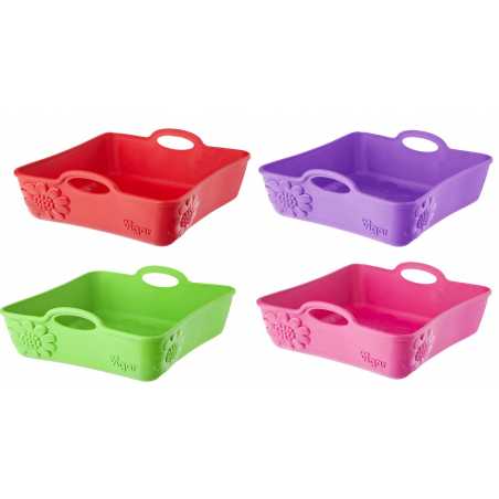 LOT DE 4 PLATEAUX A PAIN 22CM "KOSY" NOIR VIGAR 3552