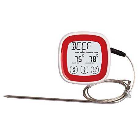 THERMO-SONDE DE CUISSON ROUGE AVEC FIL YOKO DESIGN 1356-7787