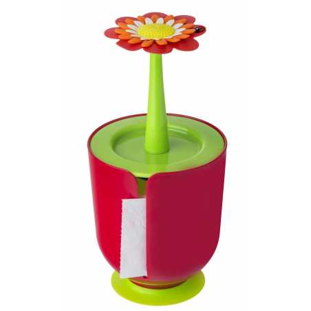 PORTE ROULEAU DE PAPIER WC FLOWER POWER ROUGE VIGAR 5928