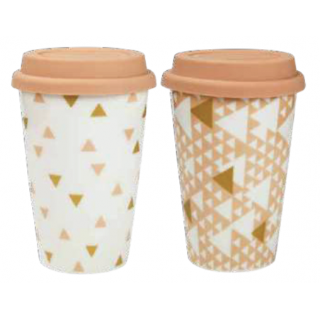 LOT DE 4 MUGS 400ML EN PORCELAINE " INSTANT POUDRE " ARD'TIME FDMSTAR1