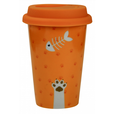 LOT DE 6 MUGS AVEC COUVERCLE " FISH AND CATS " ARD'TIME FCSTAR