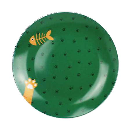 LOT DE 6 PLATEAUX RONDS " FISH AND CATS " ARD'TIME FCPLARD