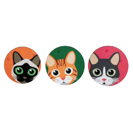 LOT DE 6 DESSOUS DE VERRE " FISH AND CATS " ARD'TIME FC6VER