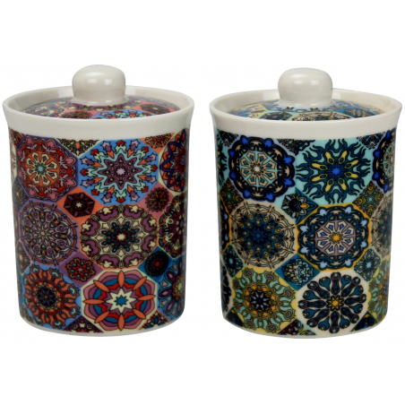 LOT DE 2 POTS A SUCRE AVEC COUVERCLE "RIAD" ARD'TIME RIASUCR