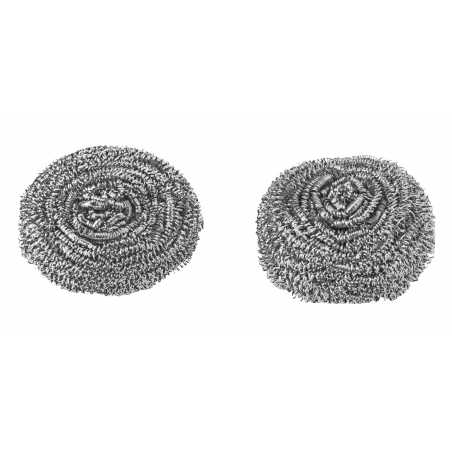 LOT DE 2 TÊTES DE RECHANGE EPONGES METALIQUE POUR BROSSE VAISSELLE "HERGO" VIGAR 9294
