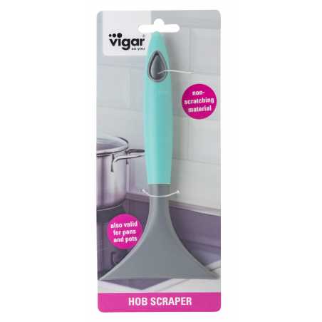 GRATTOIR POUR TAQUE VITROCERAMIQUE BLEU " HERGO " VIGAR 9296