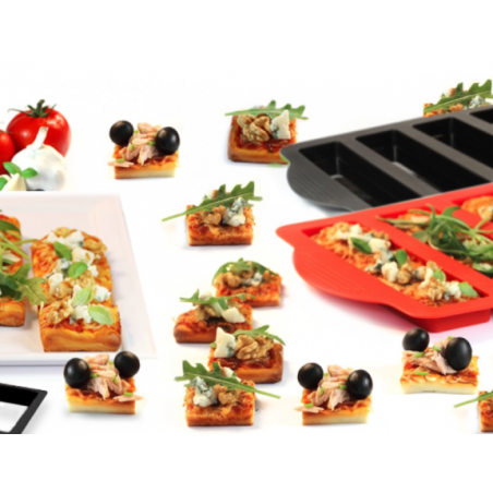 PIZZA PARTY SILICONE PLATINIUM ROUGE YOKO DESIGN 1236