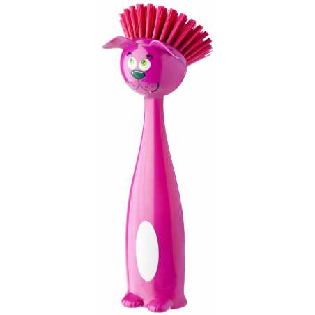 BROSSE VAISSELLE CHIEN ROSE VIGAR 4909